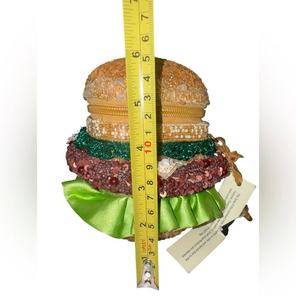 Beaded Hamburger Crossbody Bag by From India to You NWT #D - Picture 5 of 6